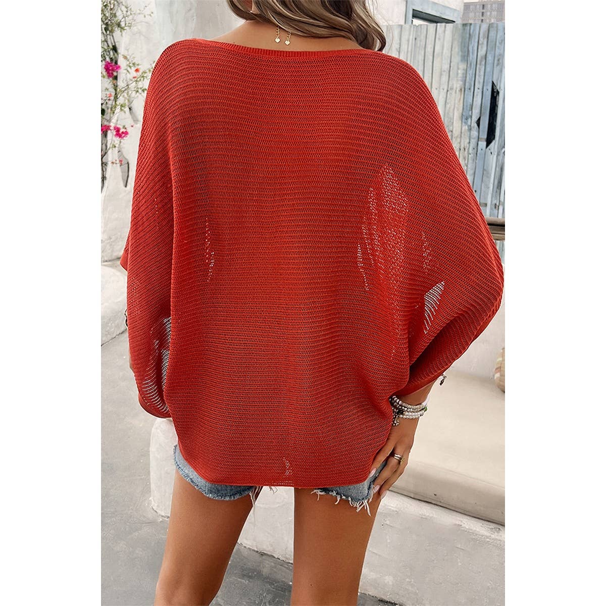 Loose Fit Bat Sleeves Top