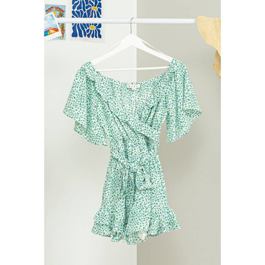 HF23E948-FLORAL-PRINT RUFFLED ROMPER