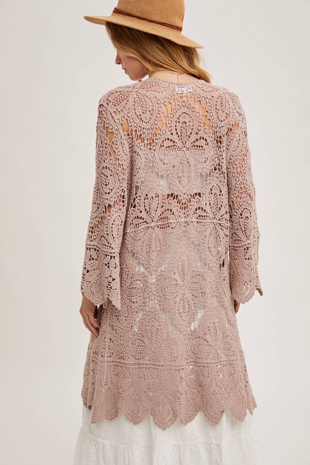 CROCHET BELL SLEEVED CARDIGAN