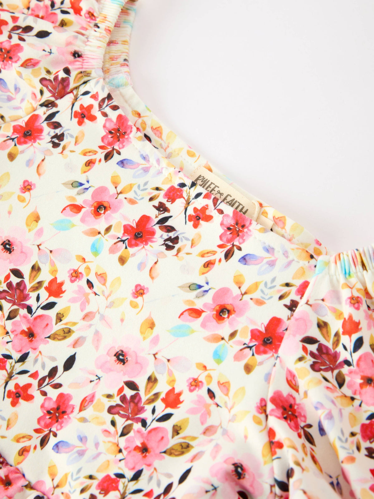 Vintage Floral Puff Sleeve Dress
