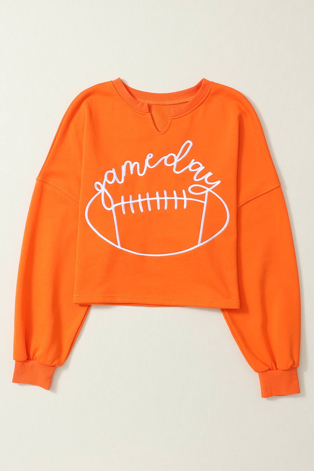 LDC Game Day Lettering Rugby Notched Neck Sweatshirt