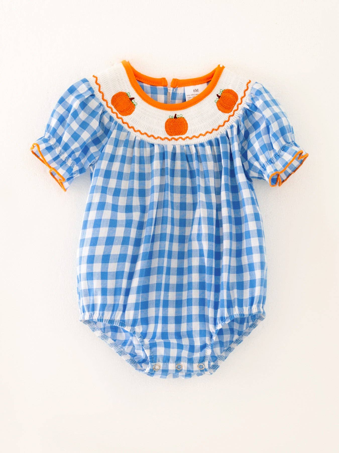 Blue Pumpkin Smocked Bubble