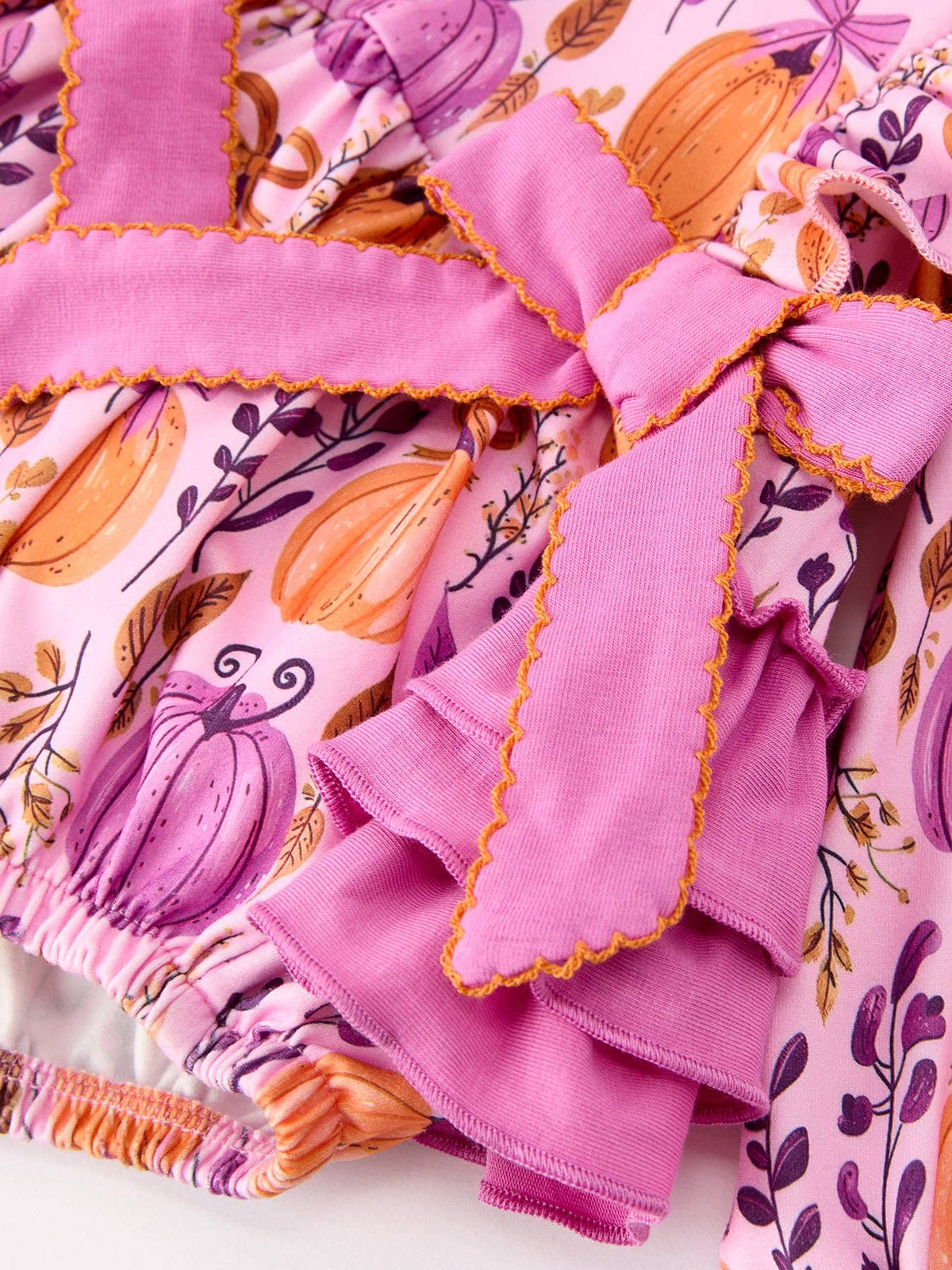Pumpkin Ruffled Romper