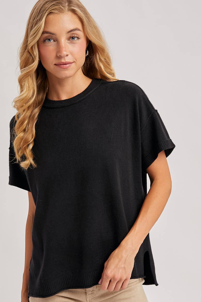CREW NECK KNIT TOP