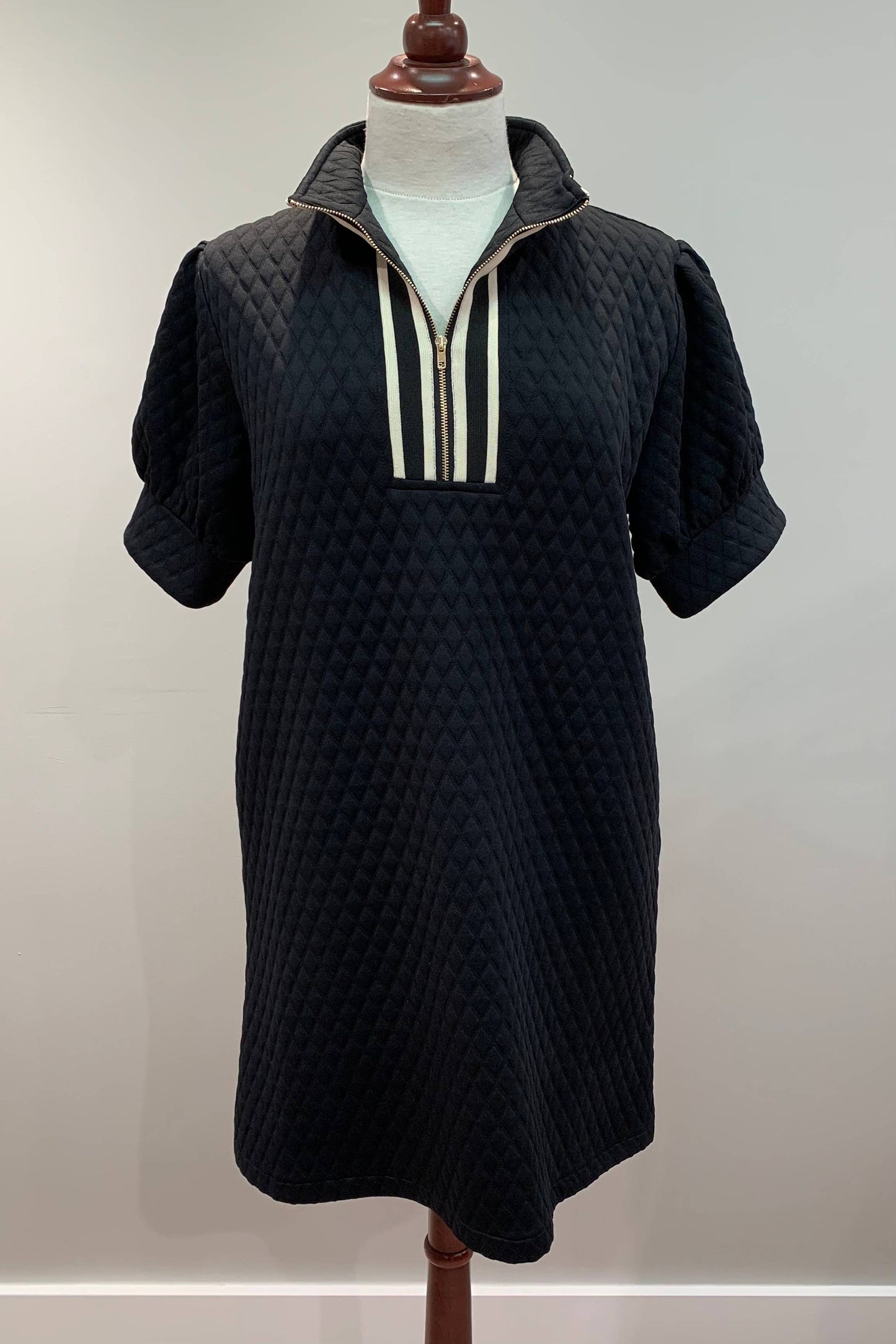 Mandy Short Sleeve Zip Dress