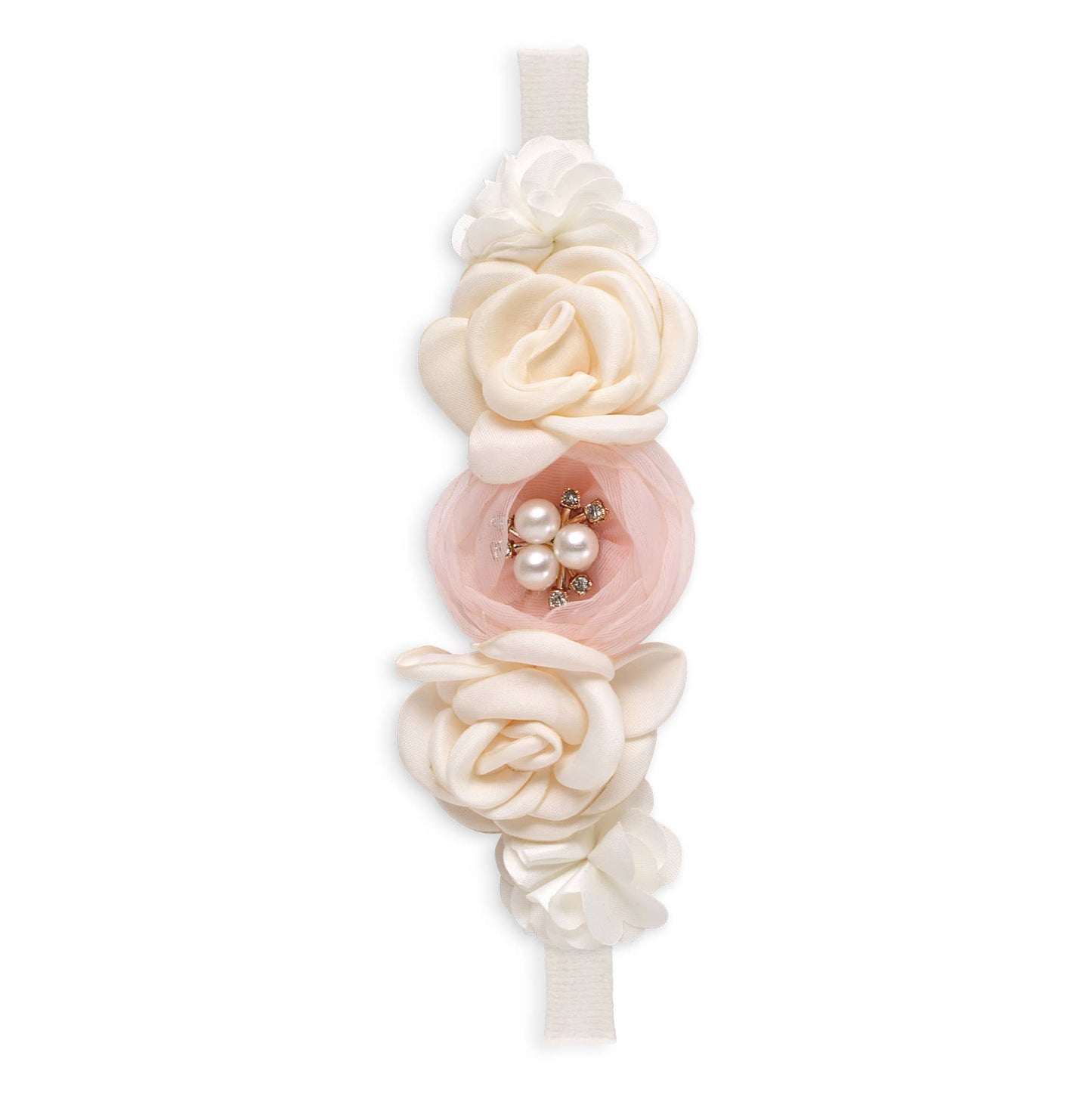 Headband Flowers  & Pearls