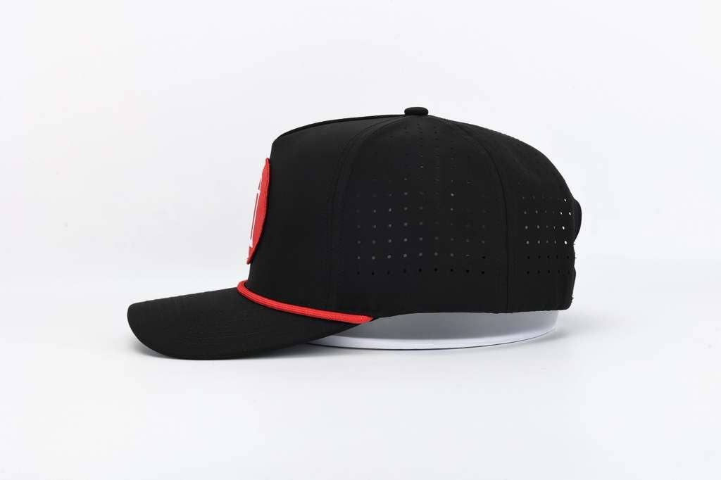 Black Arch Hat with Rope