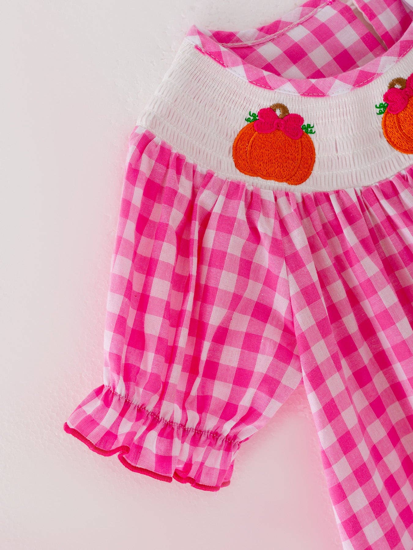 Pink Pumpkin Smocked Dress