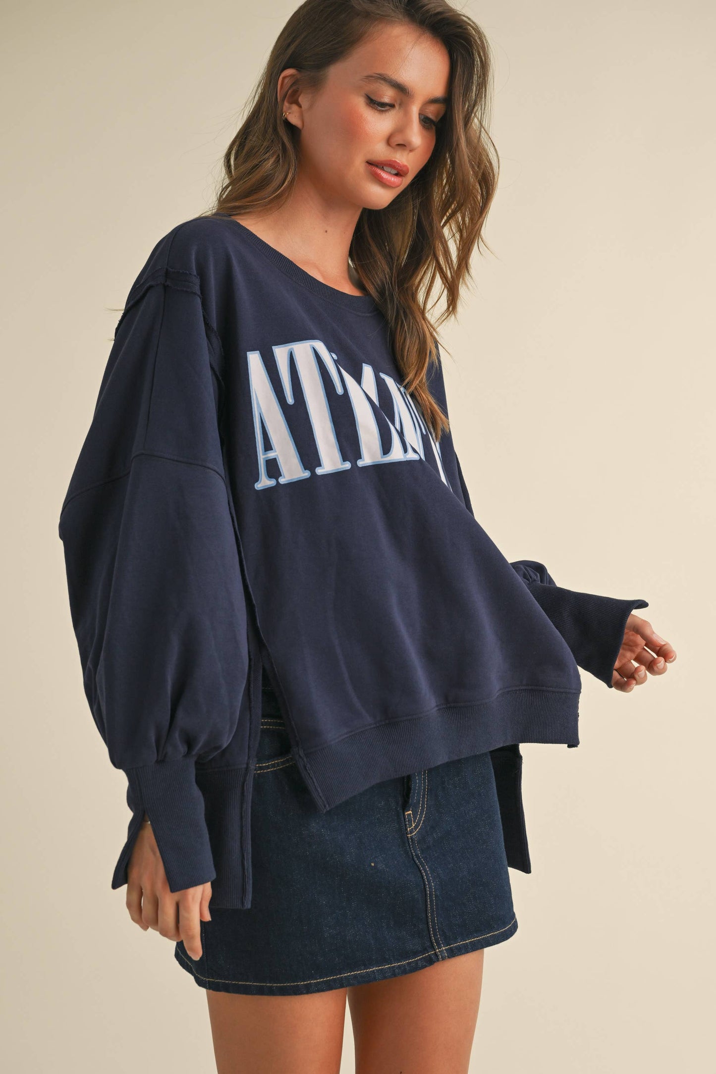 ATL SWEATSHIRT W/ SLIT SLEEVES