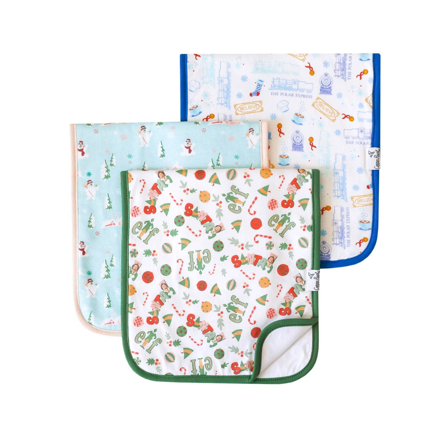 3 Burp Cloths-Christmas Classics