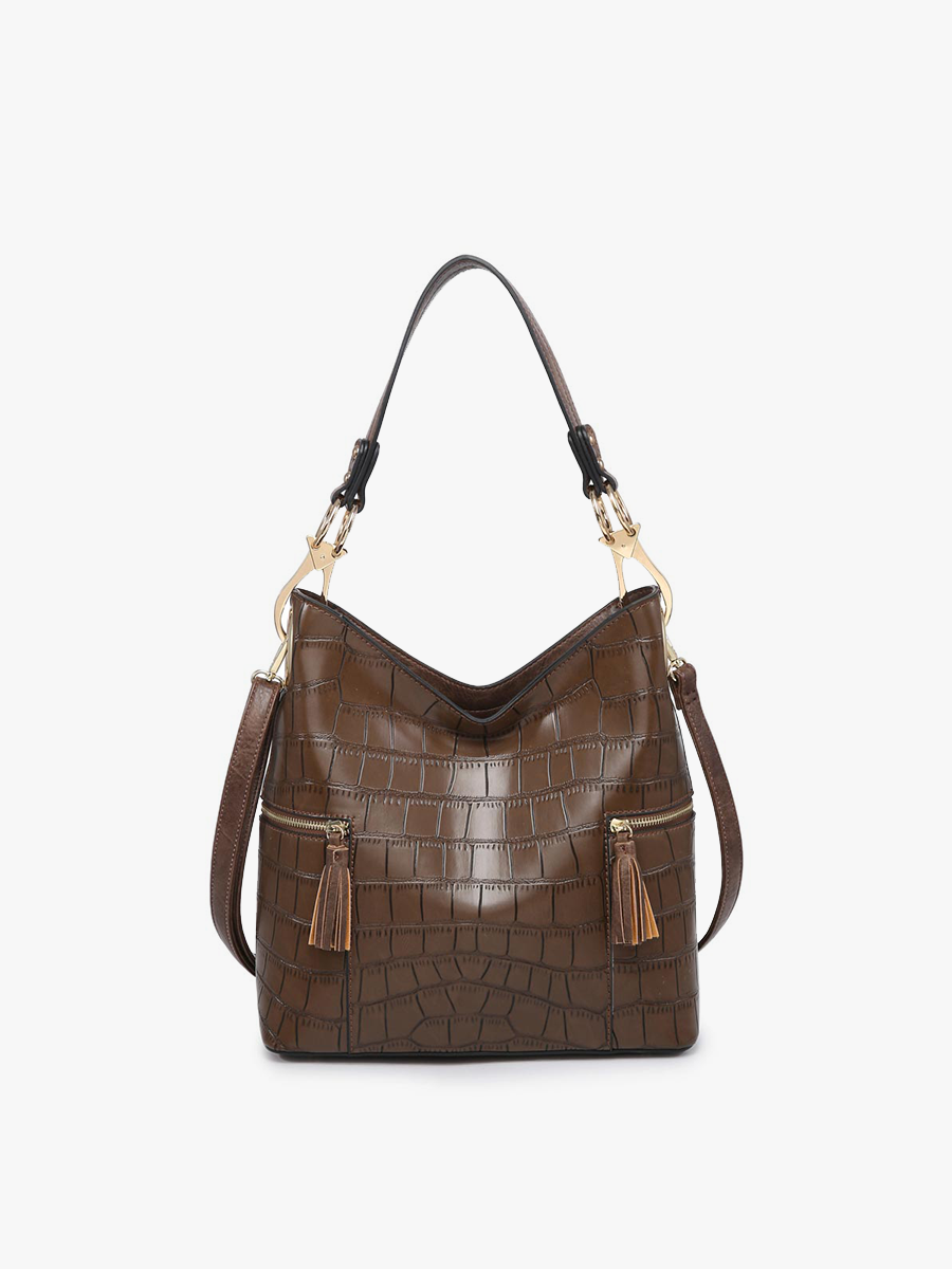 Rochelle Crocodile Hobo Bag-Vegan