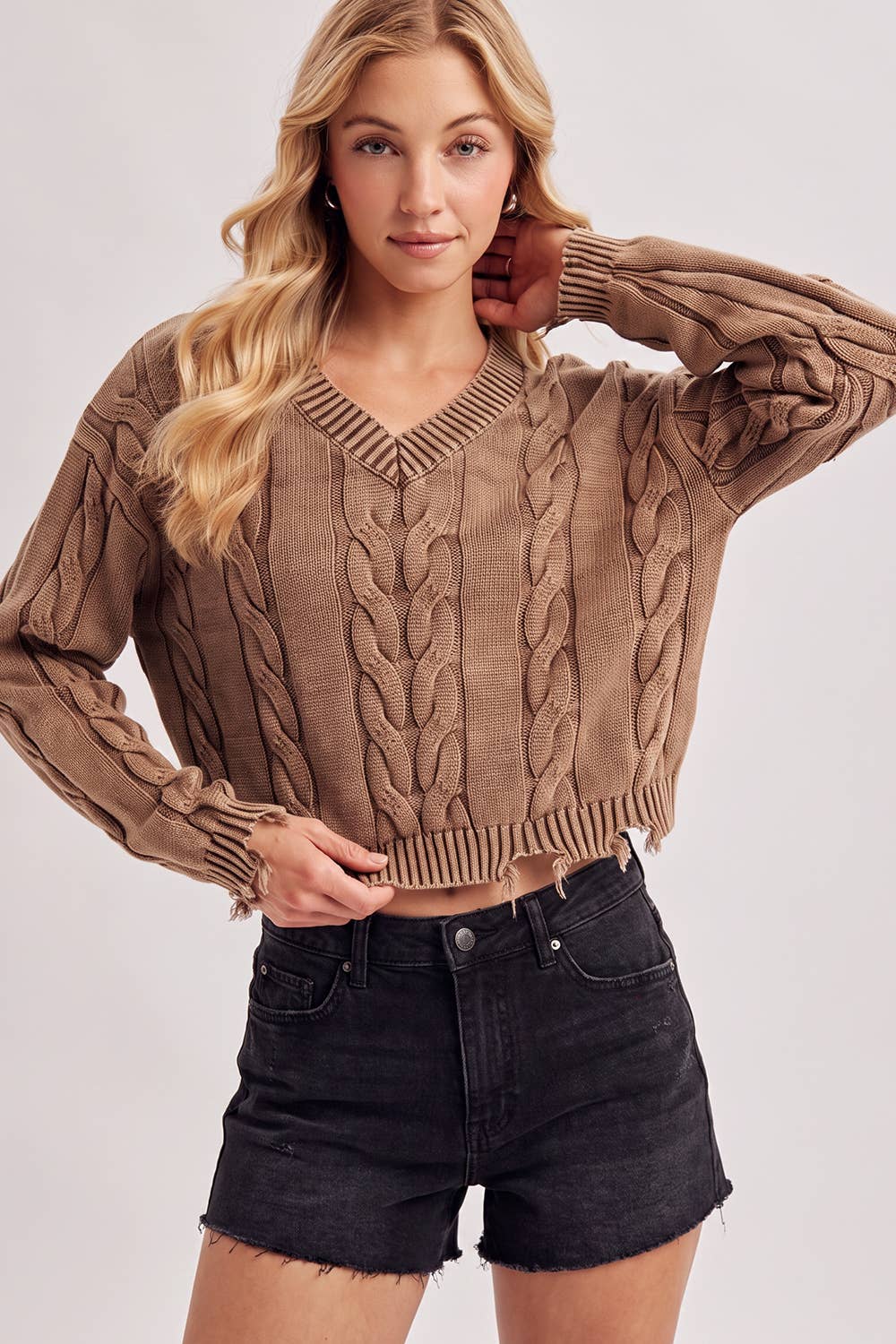 CROPPED CHUNKY SWEATER