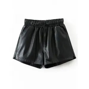 Black Leather Shorts