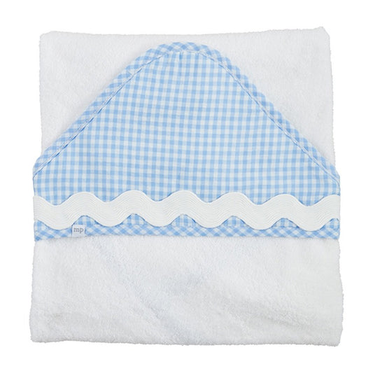 Blue Ricrac Hooded Towel